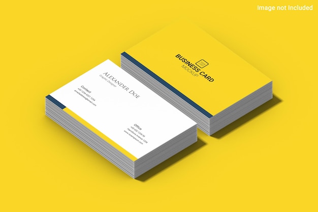 Yellow Business Card Mockup