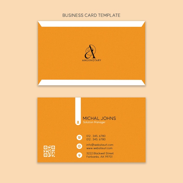 Yellow Business Card Template Design Image Vector