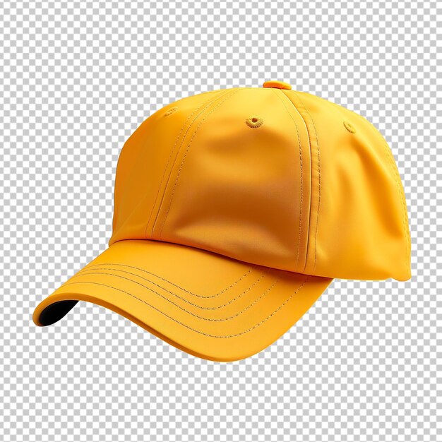 Yellow cap isolated on transparent background