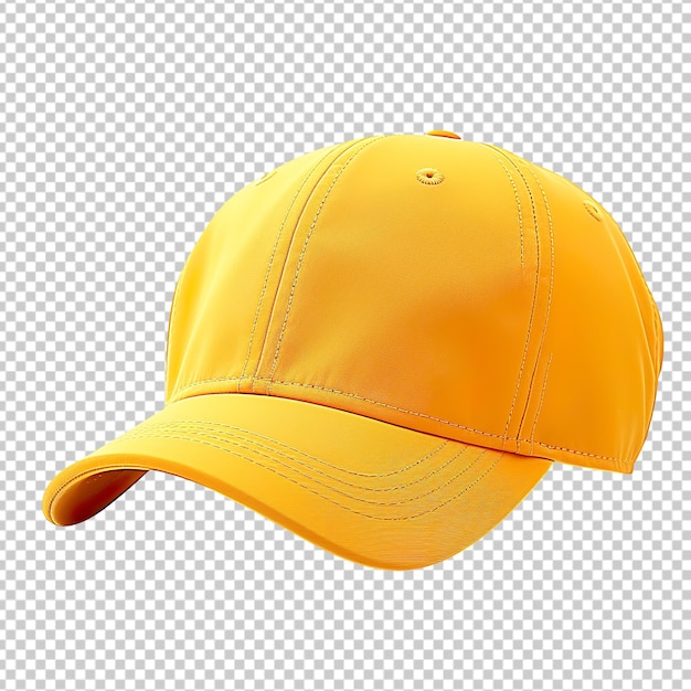 Yellow cap isolated on transparent background