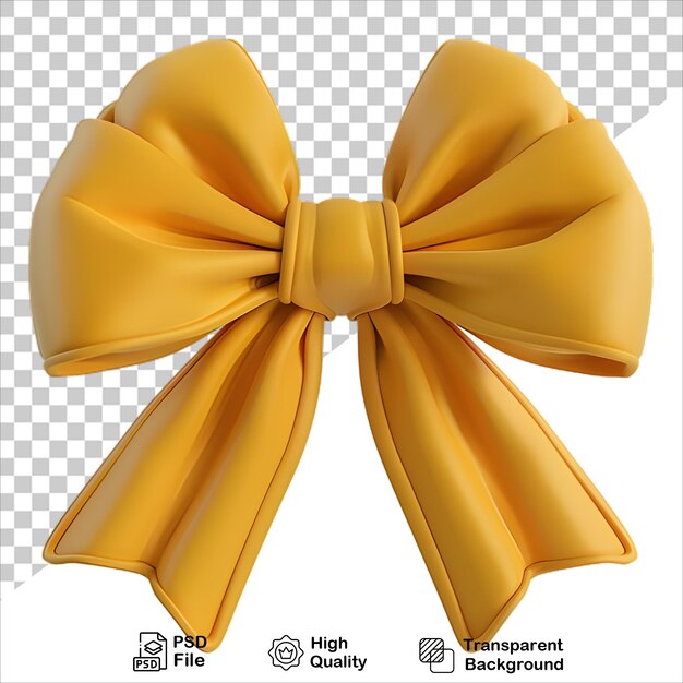 Yellow Cartoon Bow 3D Render