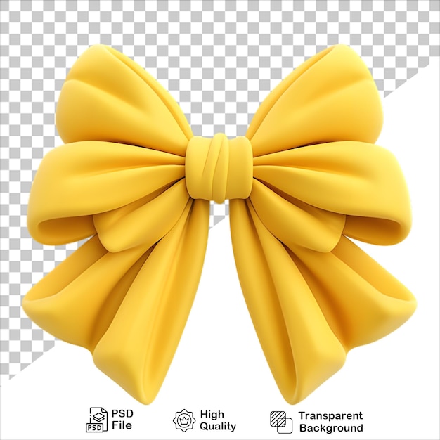 Yellow Cartoon Bow 3D Render