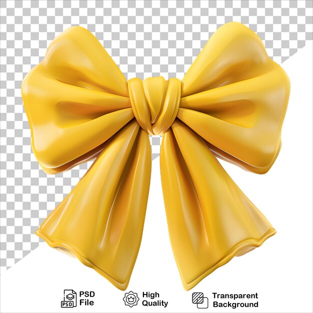 PSD yellow cartoon bow 3d render