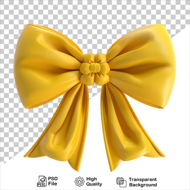 Yellow Cartoon Bow 3D Render