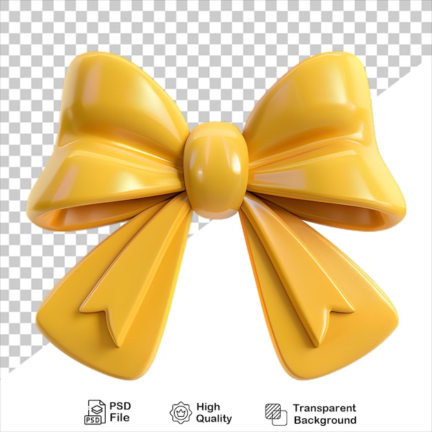 Yellow Cartoon Bow 3D Render