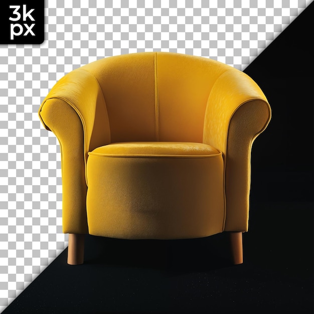 a yellow chair with the letters x - px on it