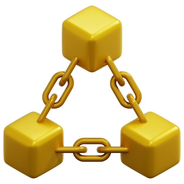 PSD a yellow cube with a chain that says'gold cubes'on it