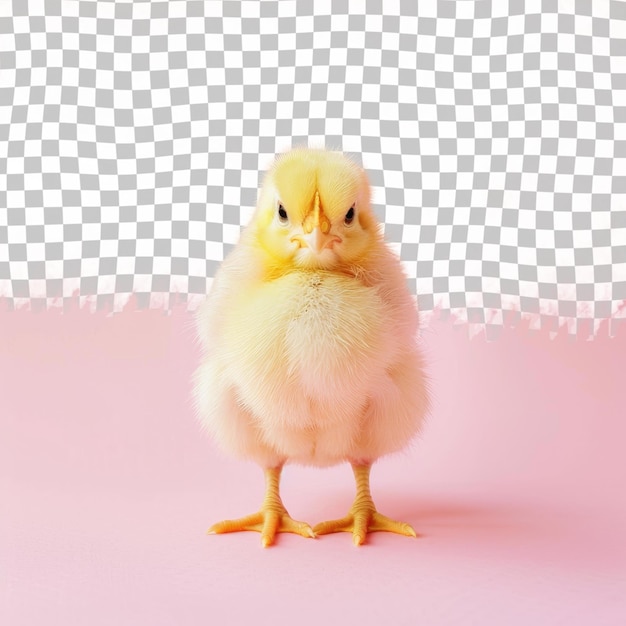 a yellow duck with a pink background with a white background