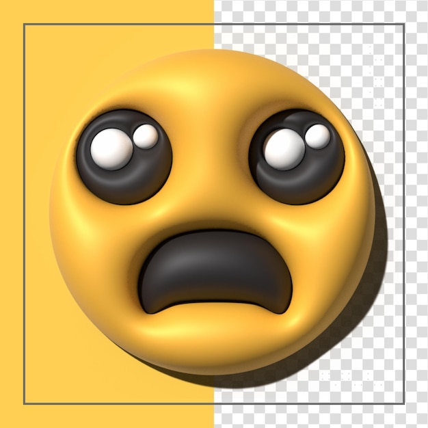 Yellow emoji  love emoticons faces with facial expressions 3D stylized Emoji icons