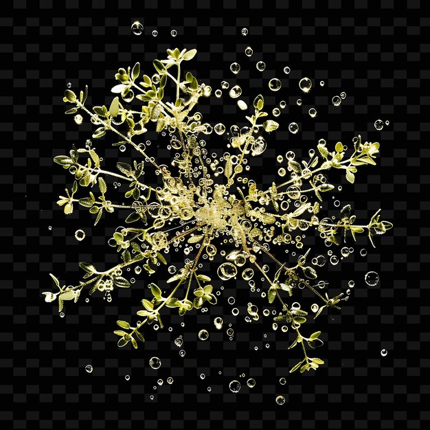 PSD a yellow flower is surrounded by bubbles and the word quot in the center of it quot