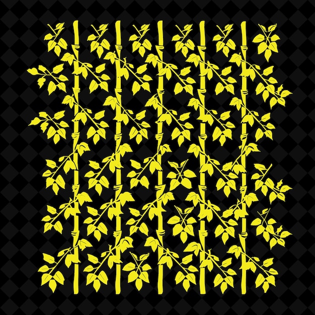 PSD yellow flowers on a black background