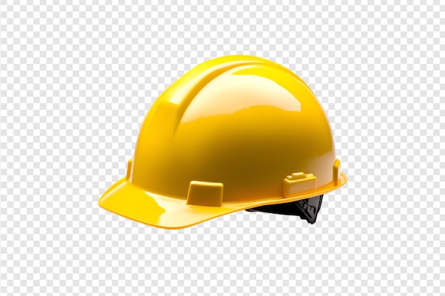 Yellow hard hat isolated on a transparent background