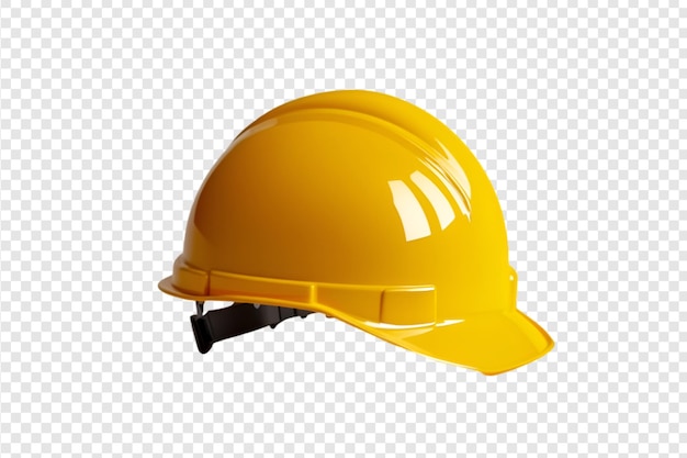 Yellow hard hat isolated on a transparent background