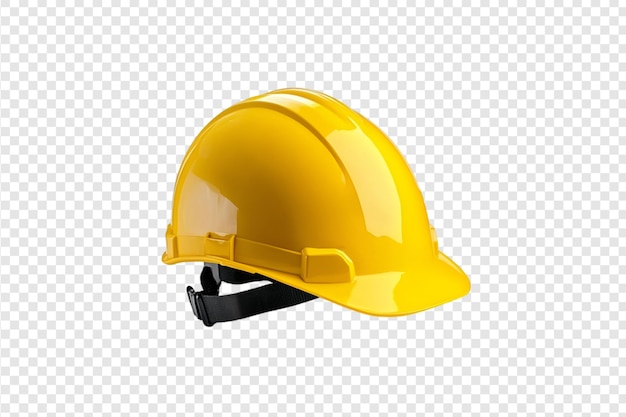 Yellow helmet isolated on a transparent background