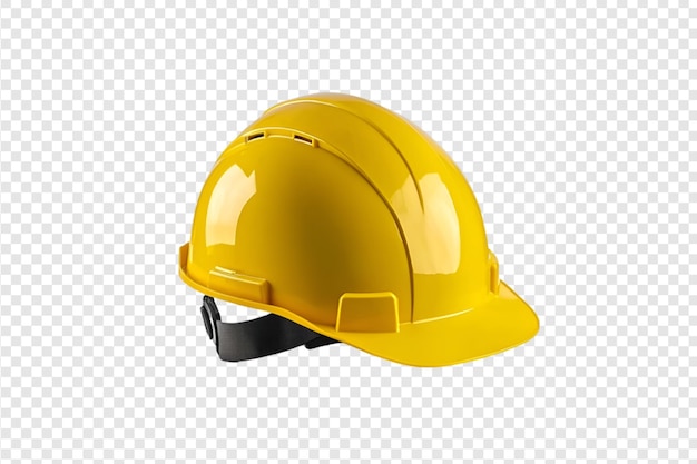 Yellow helmet isolated on a transparent background