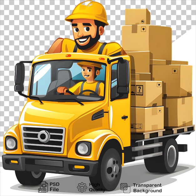 a yellow illustration truck Delivery Service