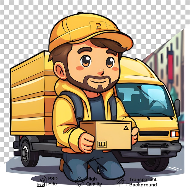 a yellow illustration truck Delivery Service