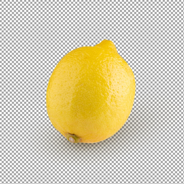 Yellow lemon isolated on alpha background