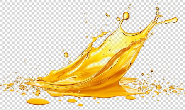 yellow liquid on a transparent background vector art illustration