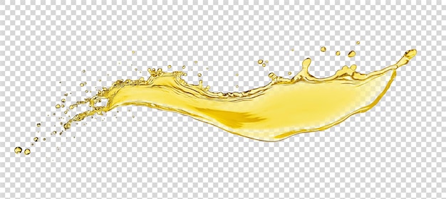 PSD yellow liquid on a transparent background