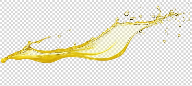 yellow liquid with drops on a transparent background vector art illustration