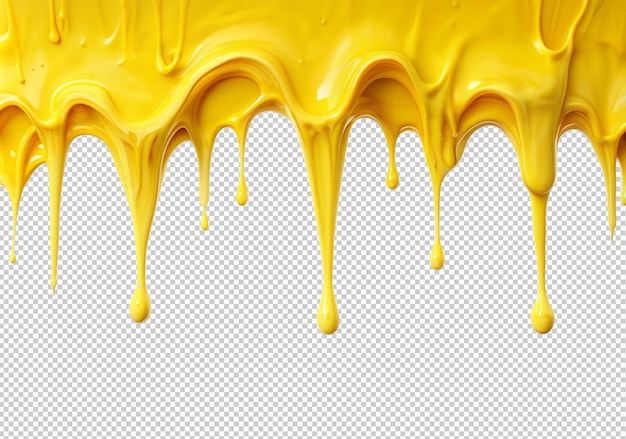 Yellow melting preview isolated on transparent background