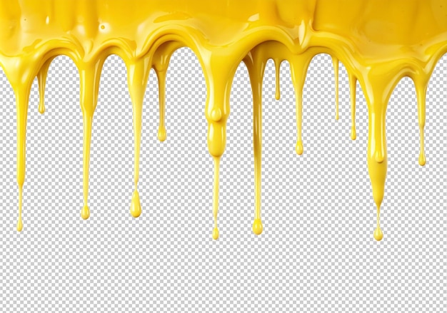 Yellow melting preview isolated on transparent background