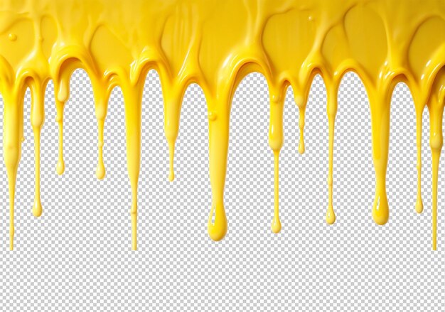 PSD yellow melting preview isolated on transparent background