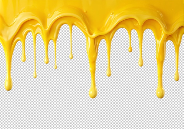 Yellow melting preview isolated on transparent background