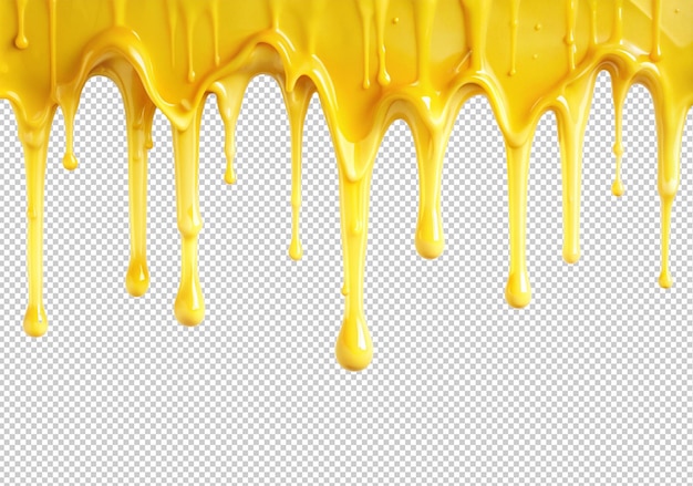 Yellow melting preview isolated on transparent background