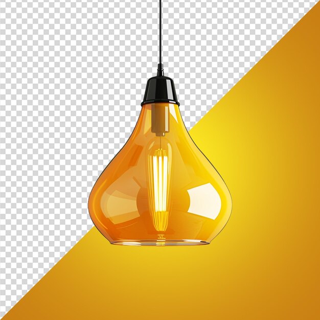 PSD yellow modern lamp png