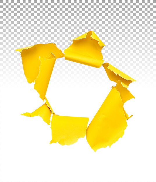 Yellow Paper Hole Cutout with Enhanced Transparency