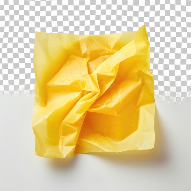 PSD a yellow paper is taped to a grid with a white background