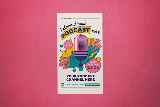 Yellow Pop Art International Podcast Day Instagram Story