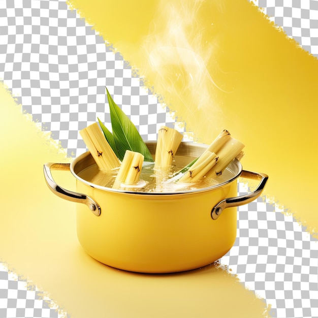 a yellow pot with the words " cooking " on it.