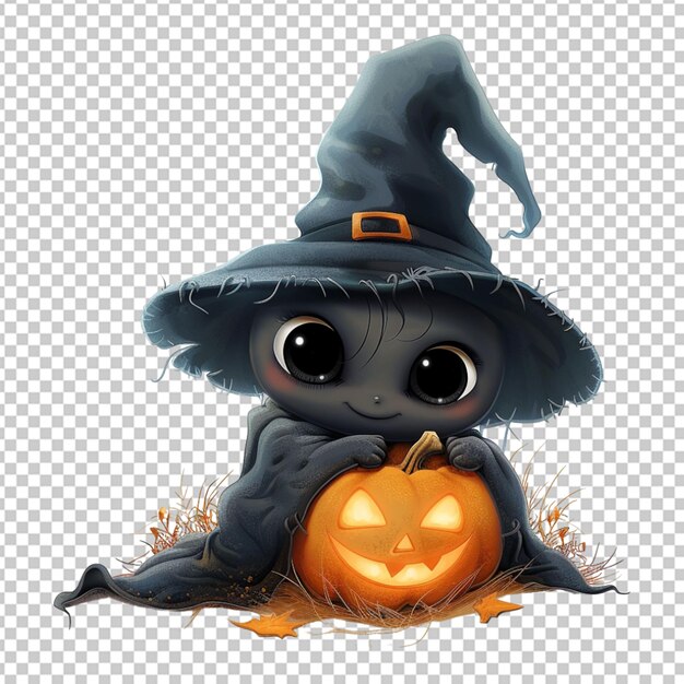 PSD yellow pumpkin and haloween pumpkin illustration png