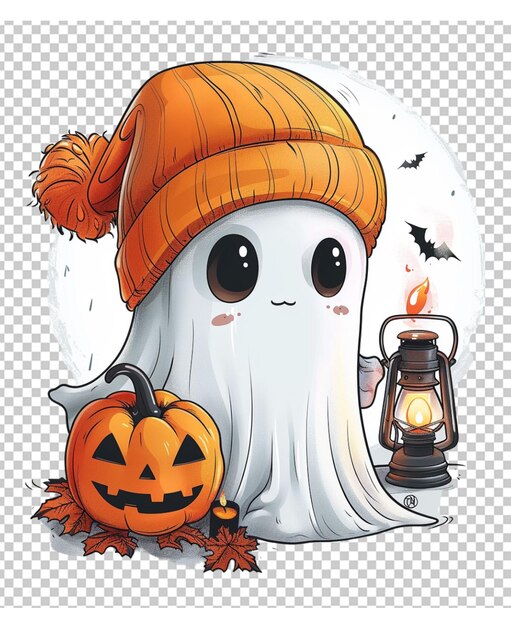 PSD yellow pumpkin and haloween pumpkin illustration png