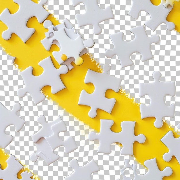 PSD a yellow puzzle with the words  puzzle  on it