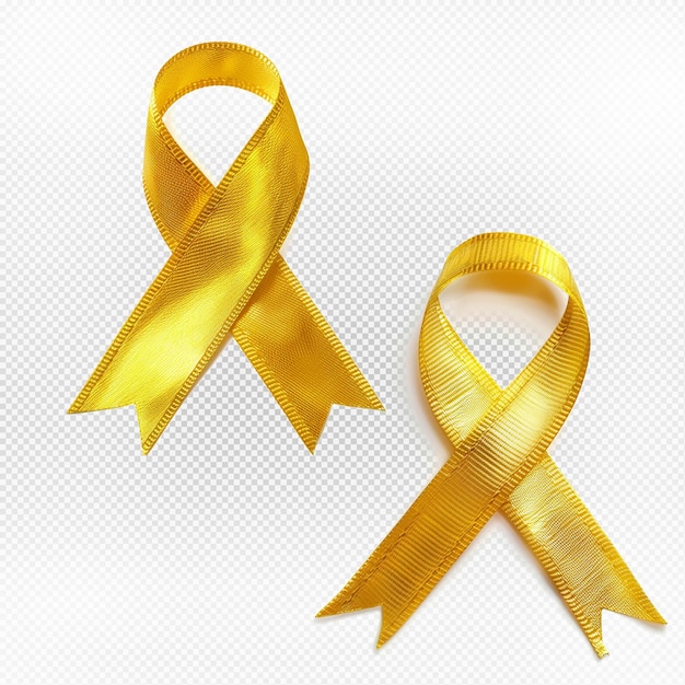 PSD a yellow ribbon isolated