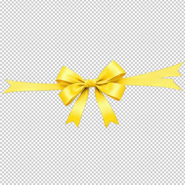 PSD a yellow ribbon with a yellow bow on it