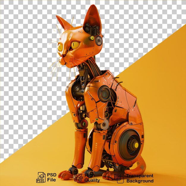 yellow robot cat png include image