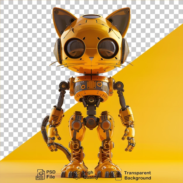 PSD yellow robot cat png include image