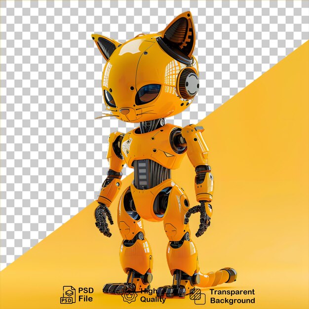 PSD yellow robot cat png include image