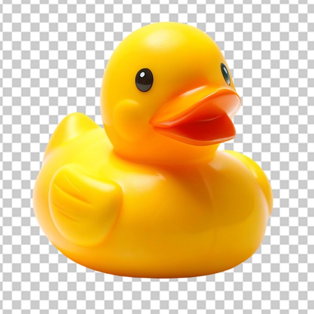 PSD yellow rubber duck isolated on transparent background png psd