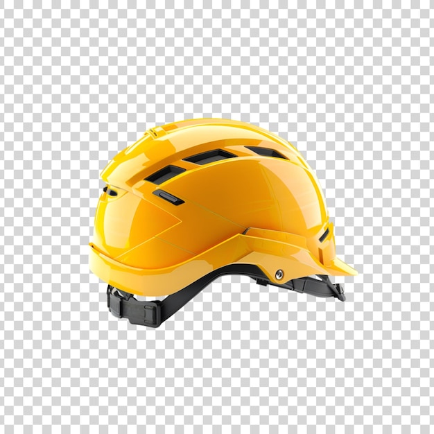 PSD yellow safety engineer helmet isolated on a white background