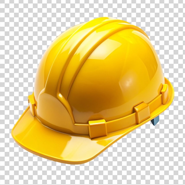 PSD yellow safety helmet isolated on transparent background