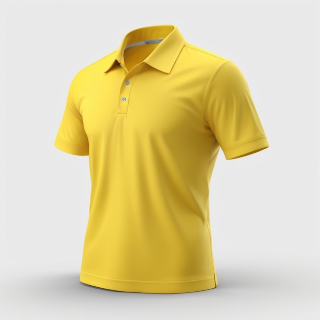 Yellow shirt PSD on a white background