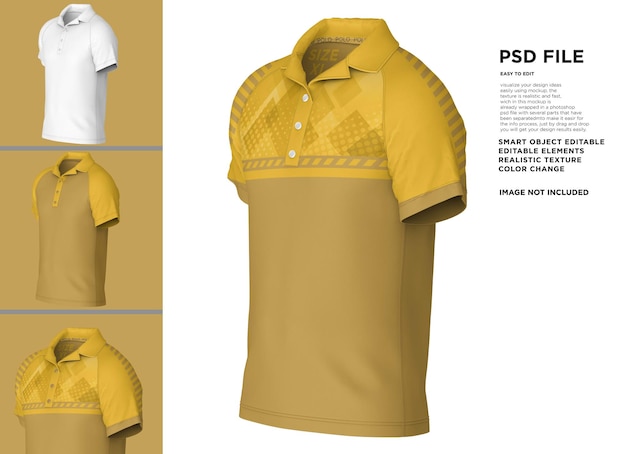 A yellow shirt with a pattern on it that says psd.