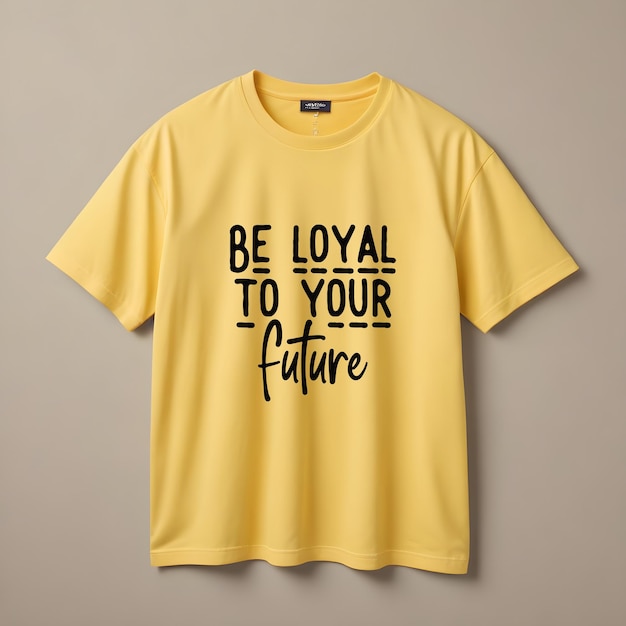 PSD a yellow shirt with the words be your choice