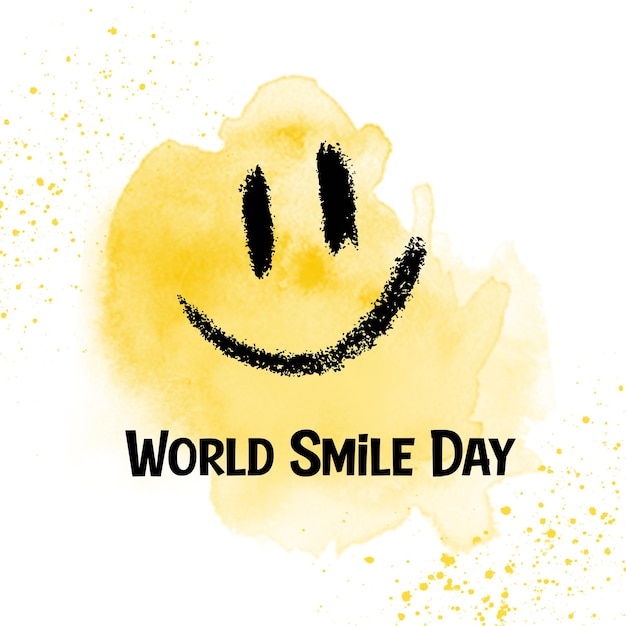 Yellow Simple World Smile Day Instagram Post